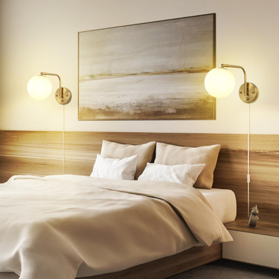 Dimmable Plug in Wall Sconces