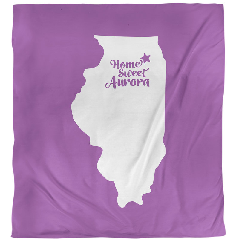 Housse de couette simple aurora Illinois, Housse de couette simple TG, Violet, Microfibre