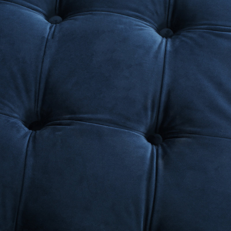 Velours bleu avec une touche de luxe, texture douce et lisse