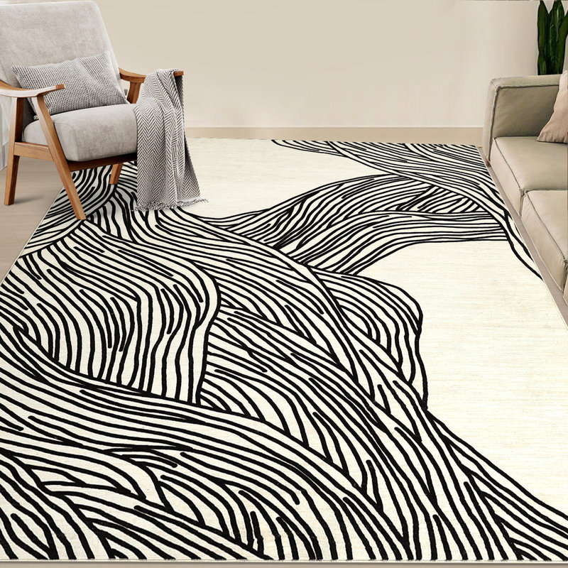 Area Rugs 5'x7' Machine Washable Rugs,Modern Abstract Print Pattern Non Slip Floor Carpet, for Living Room Bedroom Dining Room