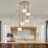 5-light Bubble Chandelier Brushed Brass Chandelier
