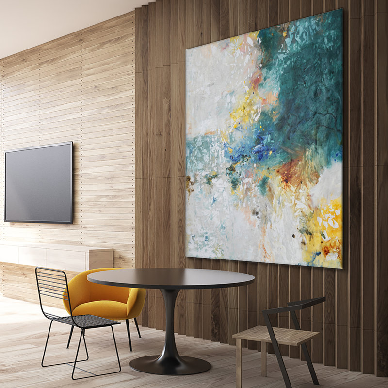 «Basker On Canvas» par Daleno, reproduction d'art, H 54 po x l 54 po x P 1,5 po