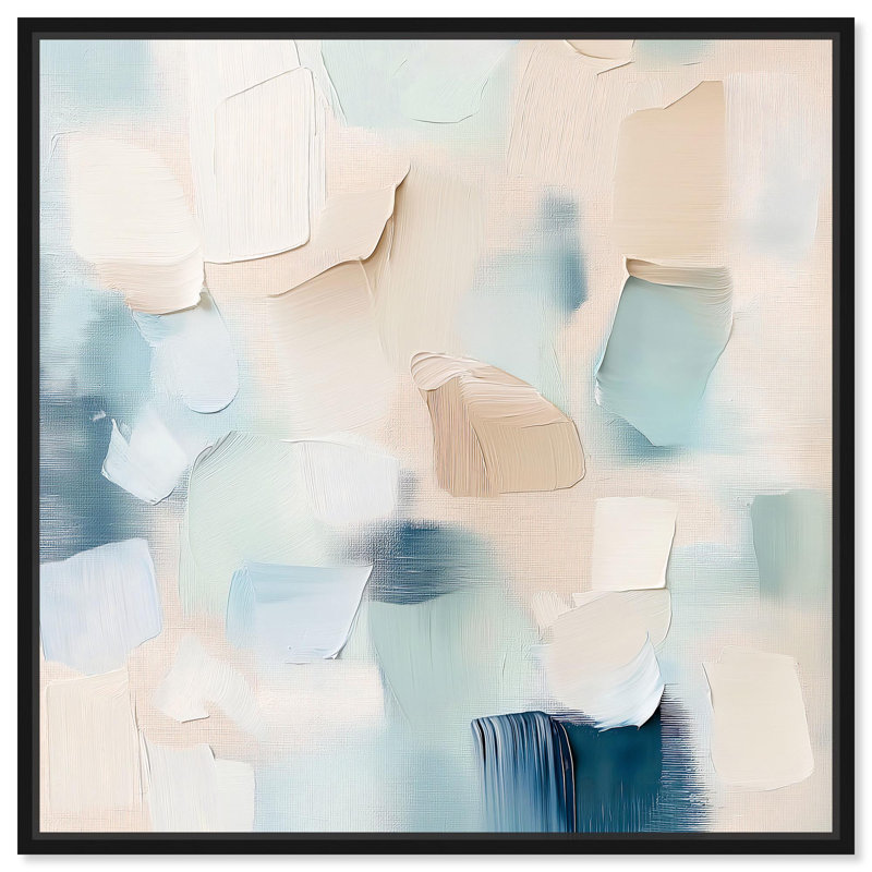 Toile «Celadon Haze II» par Art Remedy, H 13 po x l 13 po, Noir, Cadre flottant