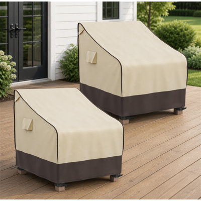 Housses imperméables pour chaises de patio, housses de mobilier d'extérieur pour chaises berçantes et Adirondack, s'adaptent jusqu'à l 32 po x P 37 po x H 36 po, paquet de 2