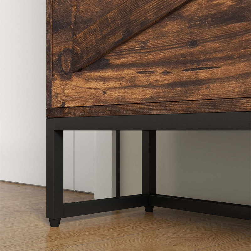 Versatile Narrow Shoe Cabinet with Multiple Compartments and Stylish Design for Efficient Storage, Rustic Brown