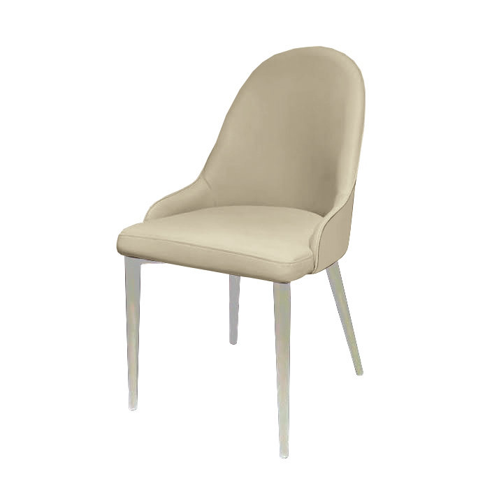 Algol 46cm H Upholstered Side Chair, Beige, Beige