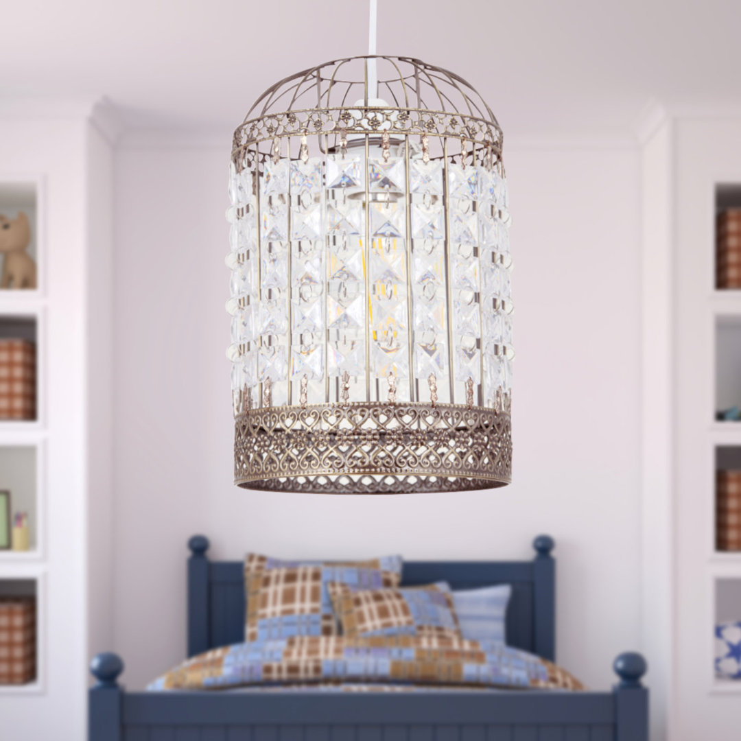 Martil - Antique Brass Jewelled Pendant Lightshade