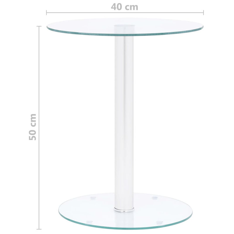 Cave Glass Top Pedestal End Table