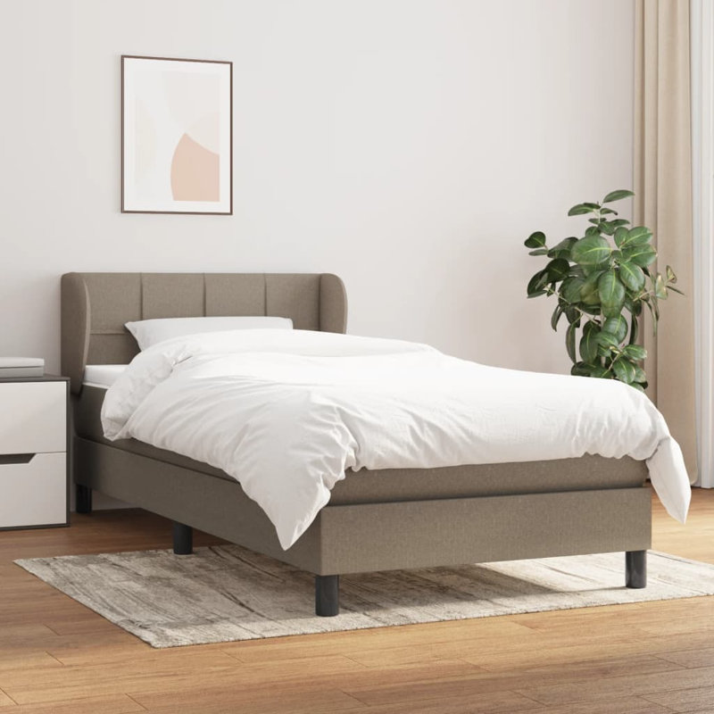 Khalam Bed, Light Grey, 200 x 200 cm, Button Tufted