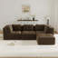 Canapé modulaire modulaire en velours côtelé, assise profonde, repose-pieds mobile, sans assemblage-1257478949-1257478950