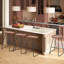 Tabouret de bar 26 po pour îlot de cuisine, selle rustique, tabourets sans dossier avec pieds en métal-745655387-745655386