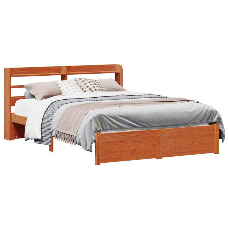 Solid Wood Bed, European Double (140 x 200 cm)