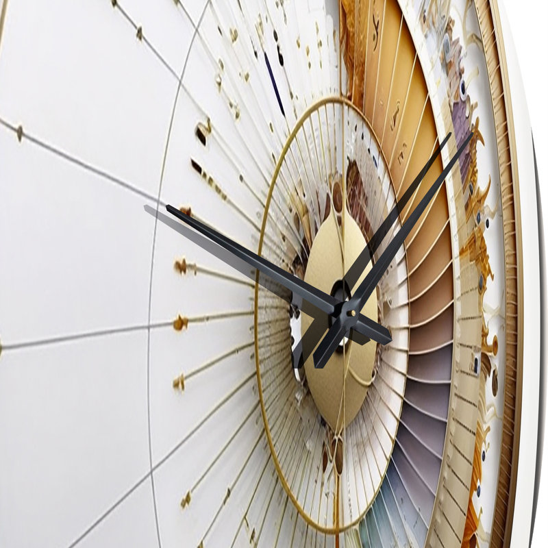 Horloge murale abstraite spirale abstraite, Illustration cosmique - Horloge décorative, Moyenne