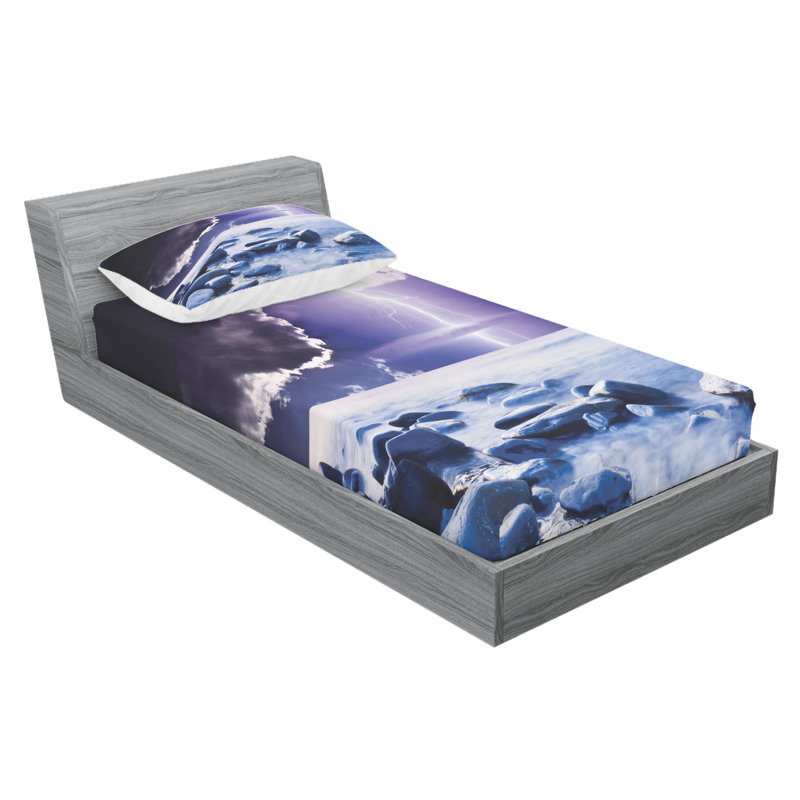 Microfiber Sheet Set, Twin Sheet Set with Fitted Sheet