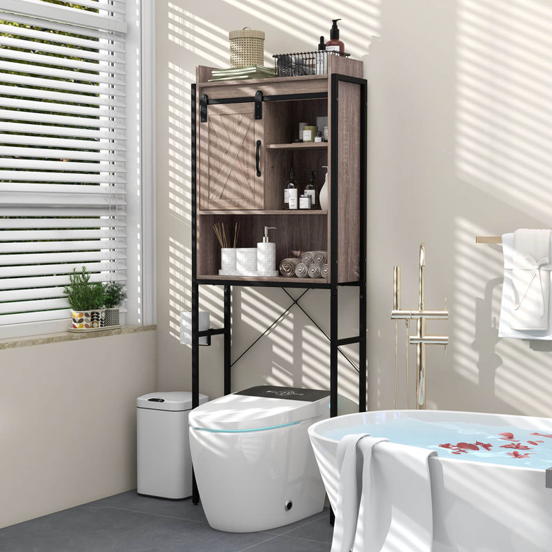 Rangement pour salle de bain avec grange coulissante Gracie Oaks