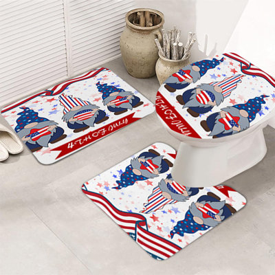 Ensemble de coussins pour salle de bain 3 pièces Indépendante avec housse de toilette et accessoires de décoration de douche