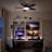 42" 5 - Blade Flush Mount Low Profile Small Room Ceiling Fan with Adjustable RGB Light and Remote-1371265473
