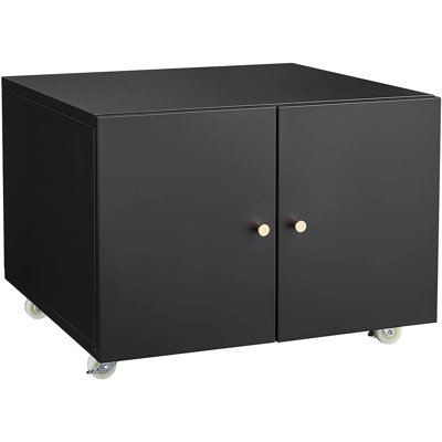 Support pour imprimante 17,32 / 23,6 po avec rangement, armoire à imprimante mobile pour bureau personnel, table en métal pour imprimantes avec étagère de rangement