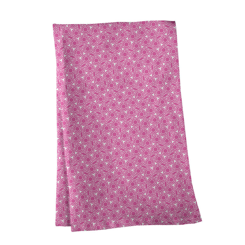 Mcguigan Tea Towel Kitchen Towel, Cotton Twill, Pink/White