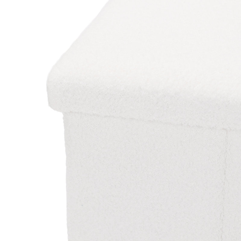 36cm Wide Square No Pattern Standard Ottoman with Storage