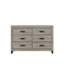 Commode en bois, coffre de rangement spacieux avec poignées plates