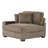 Stephania Upholstered Light Brown Faux Rabbit Fur Flannel Armchair with Pillow Back, One Arm Single Chair Module Part For Sectional Sofa-966329379