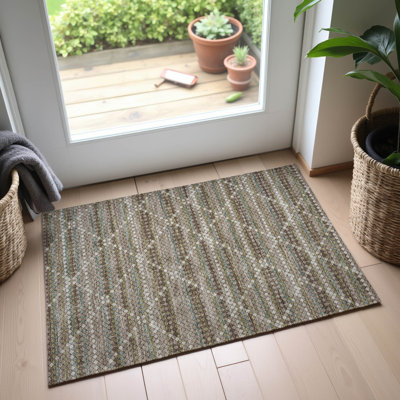 Premium Machine Washable Elize AMF1436 Lattice Rug
