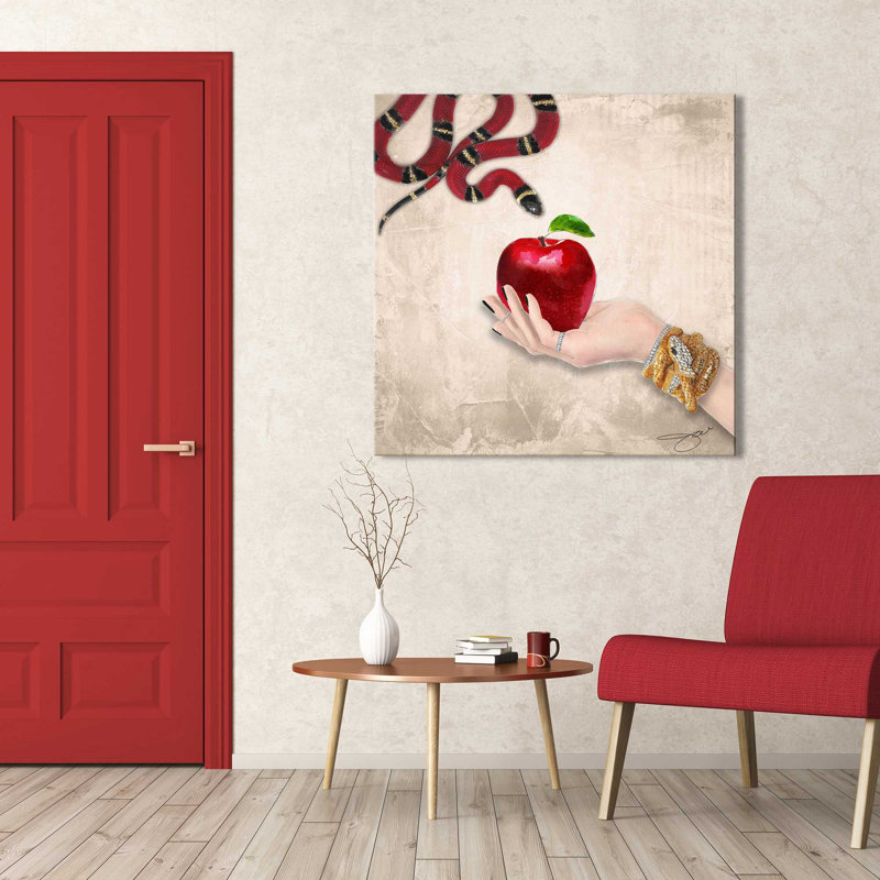 «Eve's Apple (Square)» par Jodi - impression, Toile tendue, H 18" x l 18" x P 1"