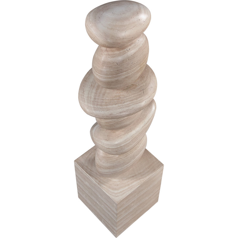 Torix Travertine Concrete Sculpture, Travertine