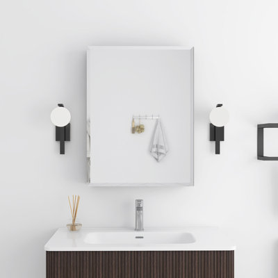 Pharmacie rectangulaire avec miroir