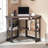Lambrecht Corner Desk with Storage Shelves, Triangle Computer Desk with Keyboard Tray & Bookshelves for Small Space, 90 Degrees Space Saving Writing Desk Laptop PC Table for Home Office, Living Room, Bedroom-216537003