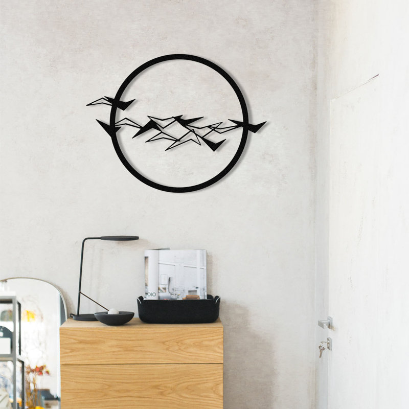 Stylish Decorative Metal Wall Accessory, Black, 20.5 x 15.7 inches | 100% Metal Construction, Thickness: 0.05 inches | Perfect for Home Decor, Office Spaces, and Modern Interiors, Durable and Eye-Catching Design
