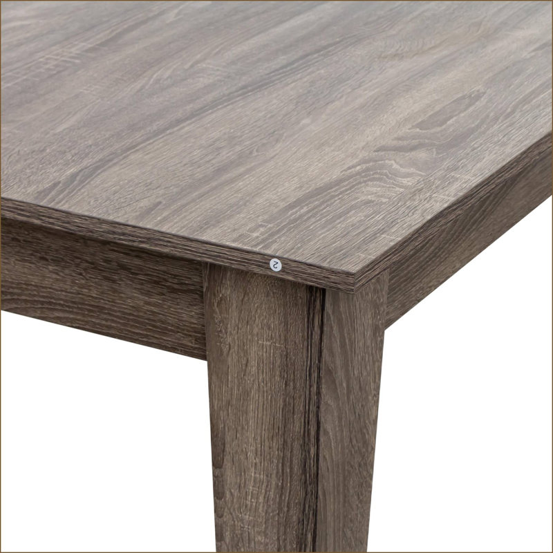 Grande table de salle à manger extensible de 71 à 106 po, Chêne foncé
