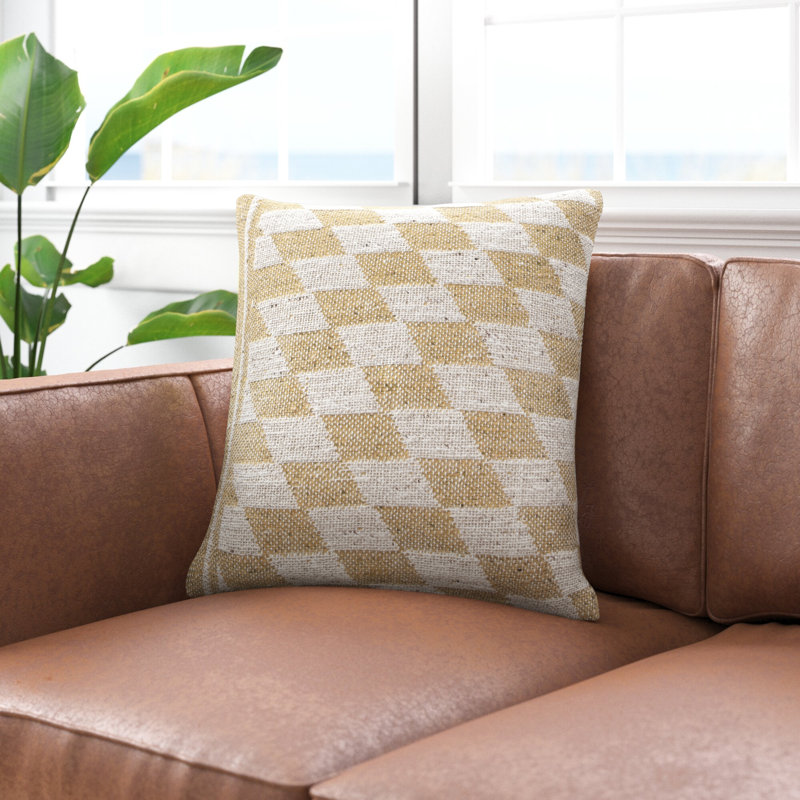 Mahala Geometric Viscose Blend Throw Pillow, Pillow Cover Only - No Insert, 22" x 22"