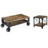 Addison Rectangular 2 Braking Casters Cocktail Table With End Table