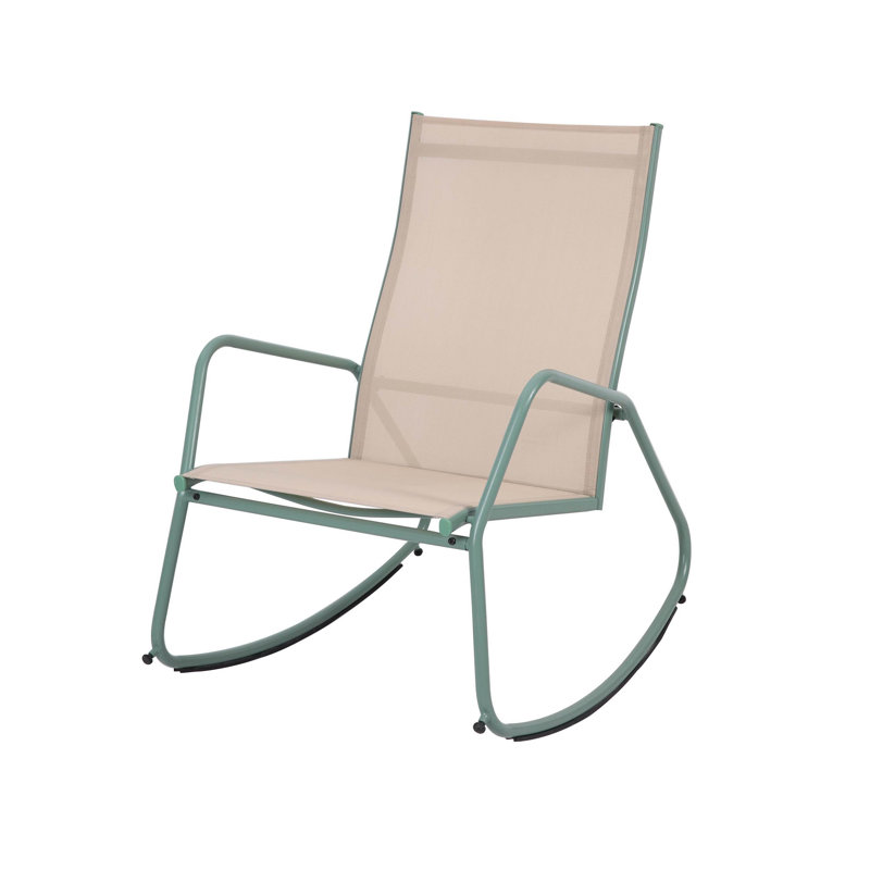Silvi Steel Outdoor Chair, Green/Beige