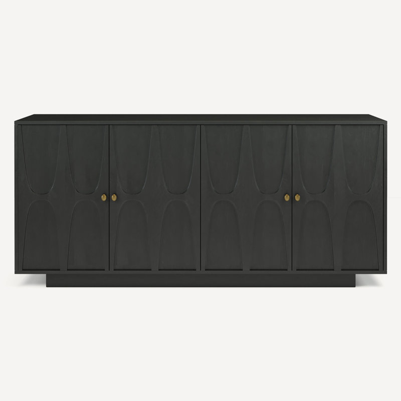 Buffet de 72 po de largeur Myers, Noir