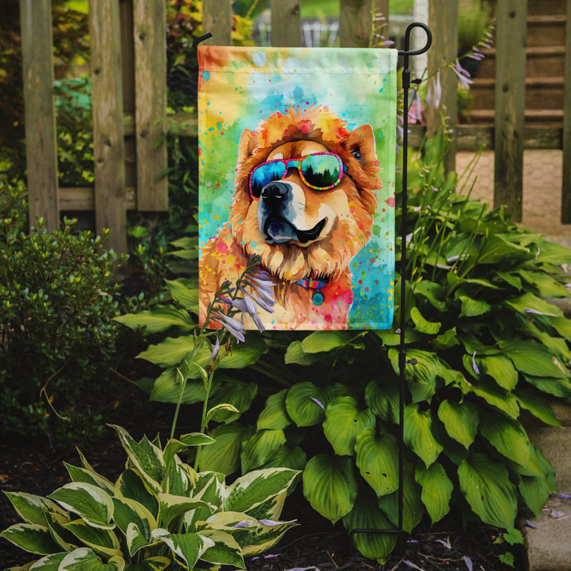 Drapeau de jardin Hippie Dawg, Chow-chow