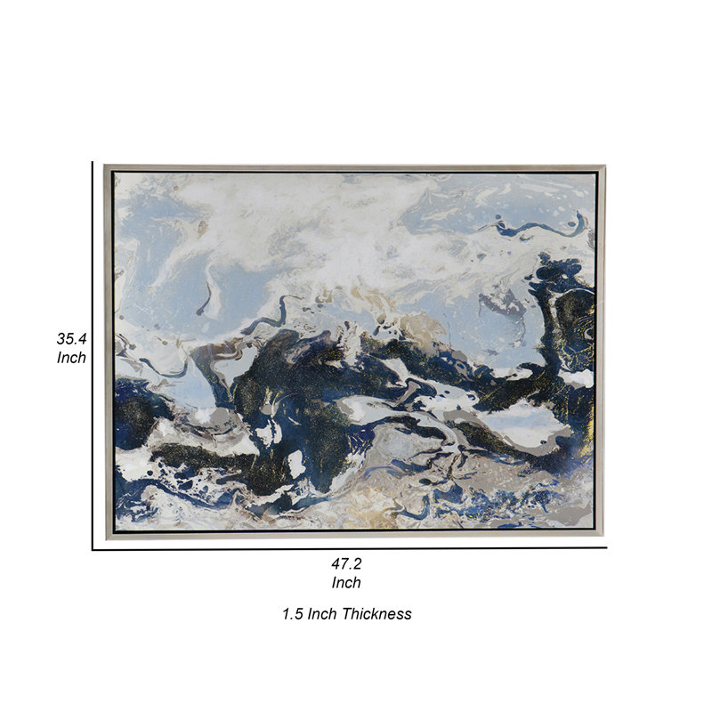 Cerulean Seas, peinture sur toile encadrée