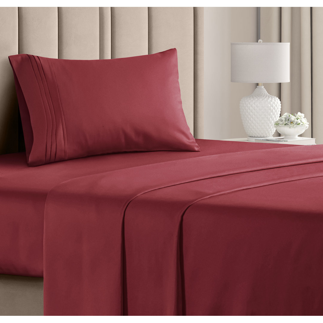 4 Piece Sheet Set Premium Cooling, Soft & Wrinkle Free Sheet Set - Ultra Soft & Premium Hotel Luxury Bed Sheet Set CGK Linens 