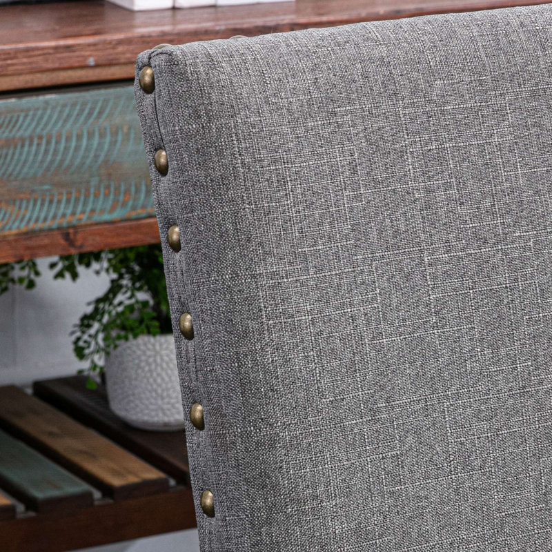 19'' H Upholstered Parsons Chair, Gray