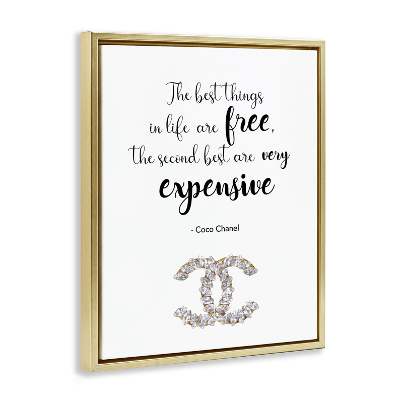 Gold Framed Motivational Quote Canvas Print, 21" x 17"