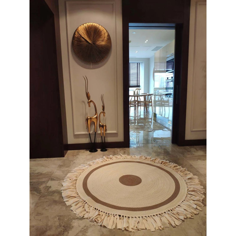 Tapis rond rond Olalla, Rond 3 pi 3 po