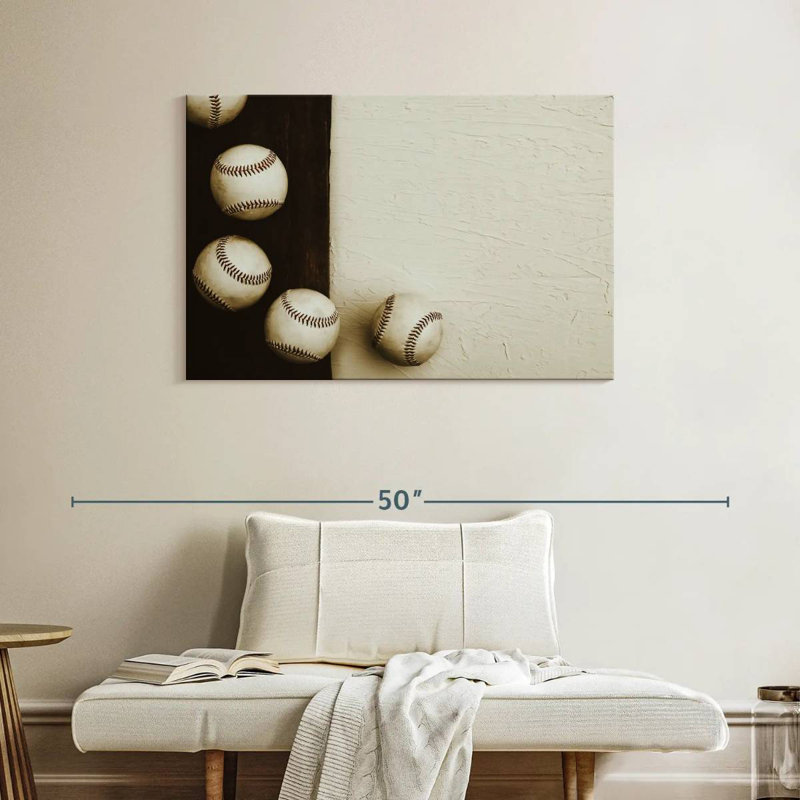 Sireci Rustic Baseballs, 26" H x 39" W