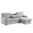 Upholstery Sleeper Sectional Sofa With Storage Space, Usb Port, 2 Cup Holders On Back Cushions-1877507527