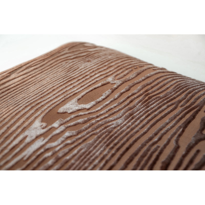 Woodgrain Rectangle Velvet Pillow Cover & Insert, Pacific, Square 16" H x 36" W