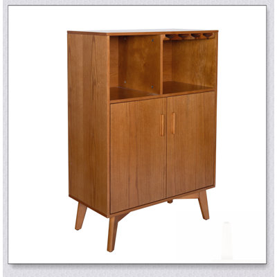 Armoire à liqueur rustique 31,5 pouces avec porte-verres à vin, support à vin, tablette réglable pour salle à manger maison de campagne