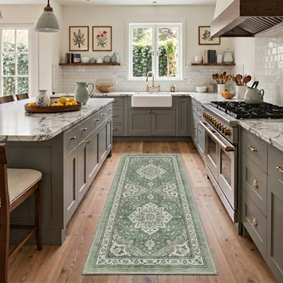 Tapis d'intérieur neutre blanc à motif floral neutre et lavable à la machine Neutral 