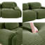 Canapé modulaire 2 places 82 po, causeuse en velours côtelé avec accoudoirs incurvés, assise antidérapante, mousse haute résilience, combinaison libre pour le salon, la chambre à coucher-711857024
