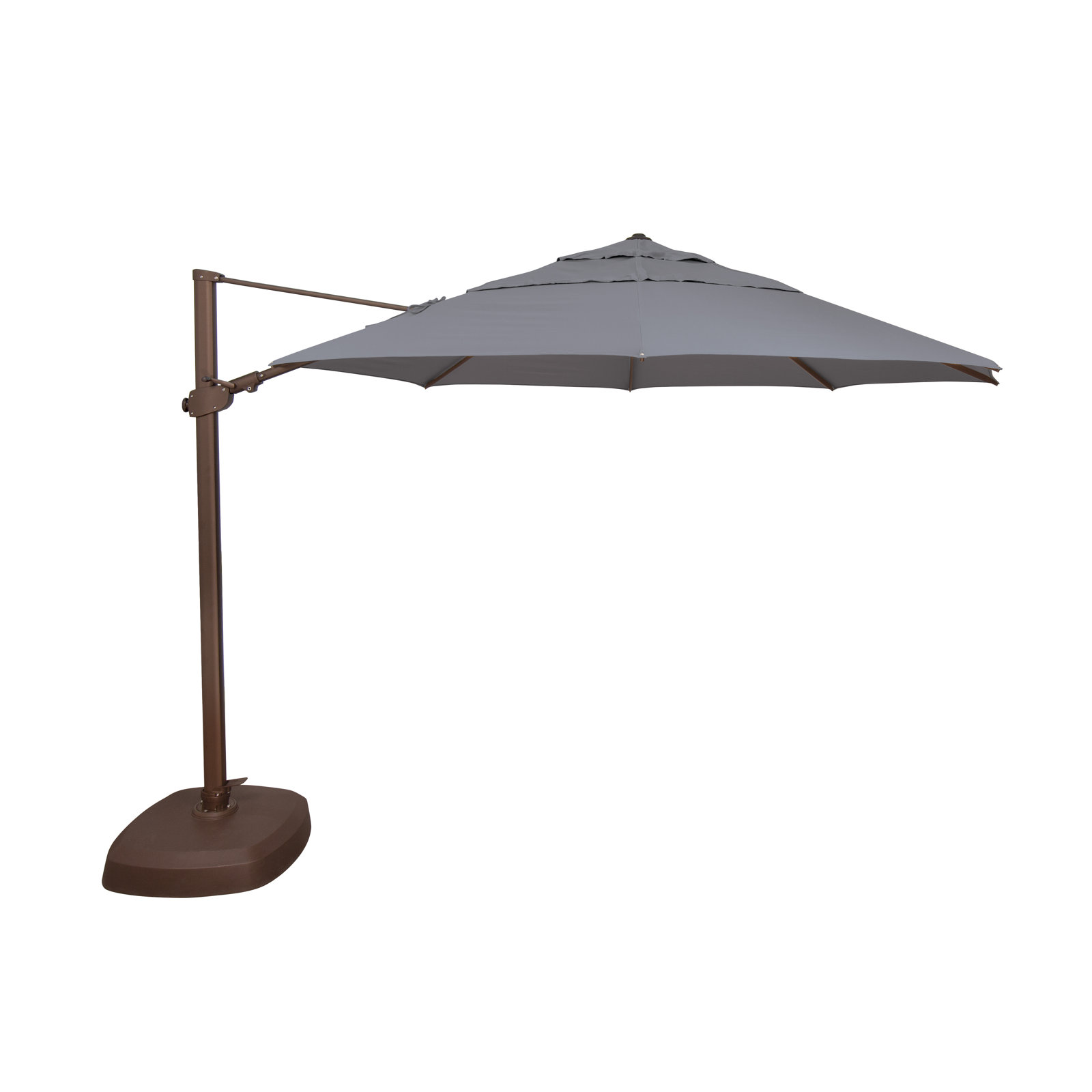 12.3' Cantilever Sunbrella® Umbrella, Bronze, Canvas Charcoal Sunbrella® Canvas